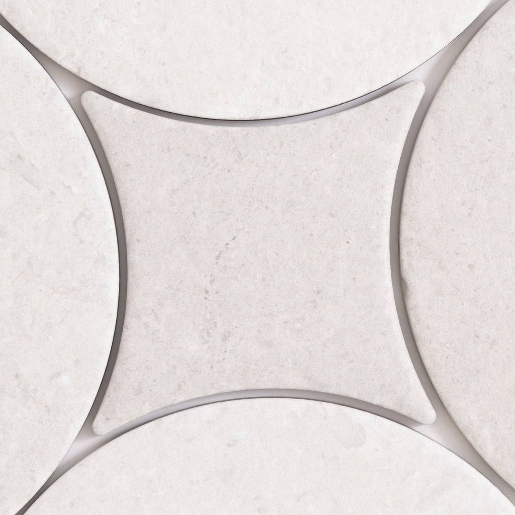 Limestone Look Blendable Porcelain Circle & Star R11 - anti slip finish-